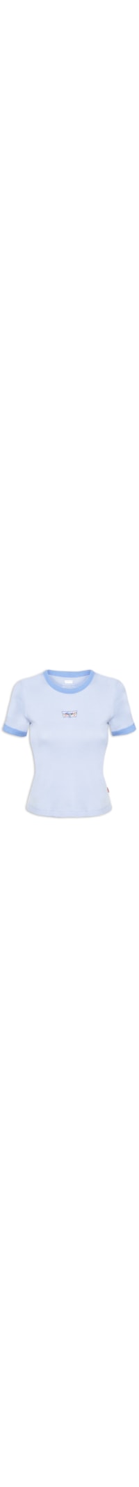 Camiseta Feminina Graphic Ringer Mini Tee - Azul