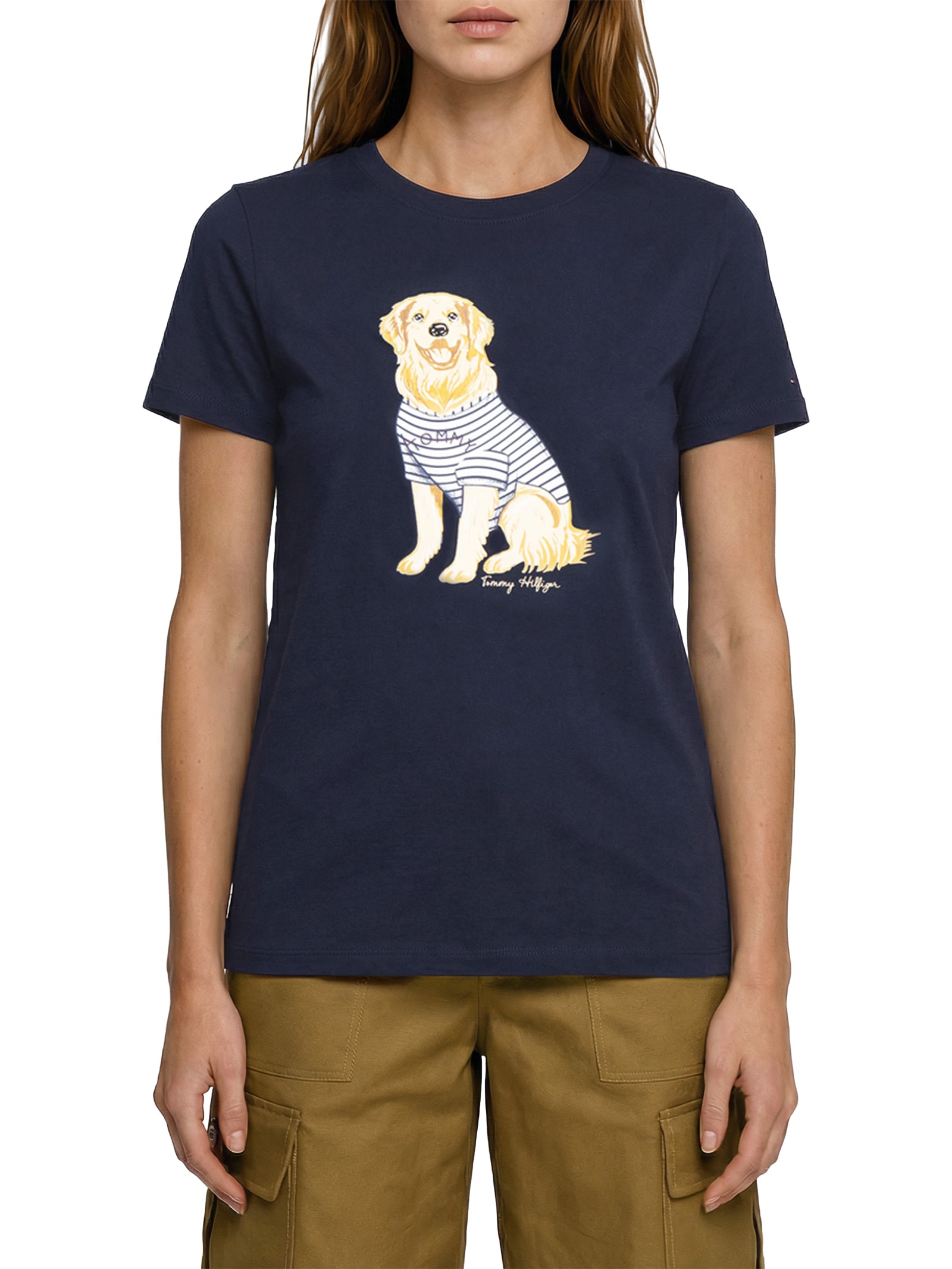 Camiseta Feminina Heritage Azul Tommy Hilfiger