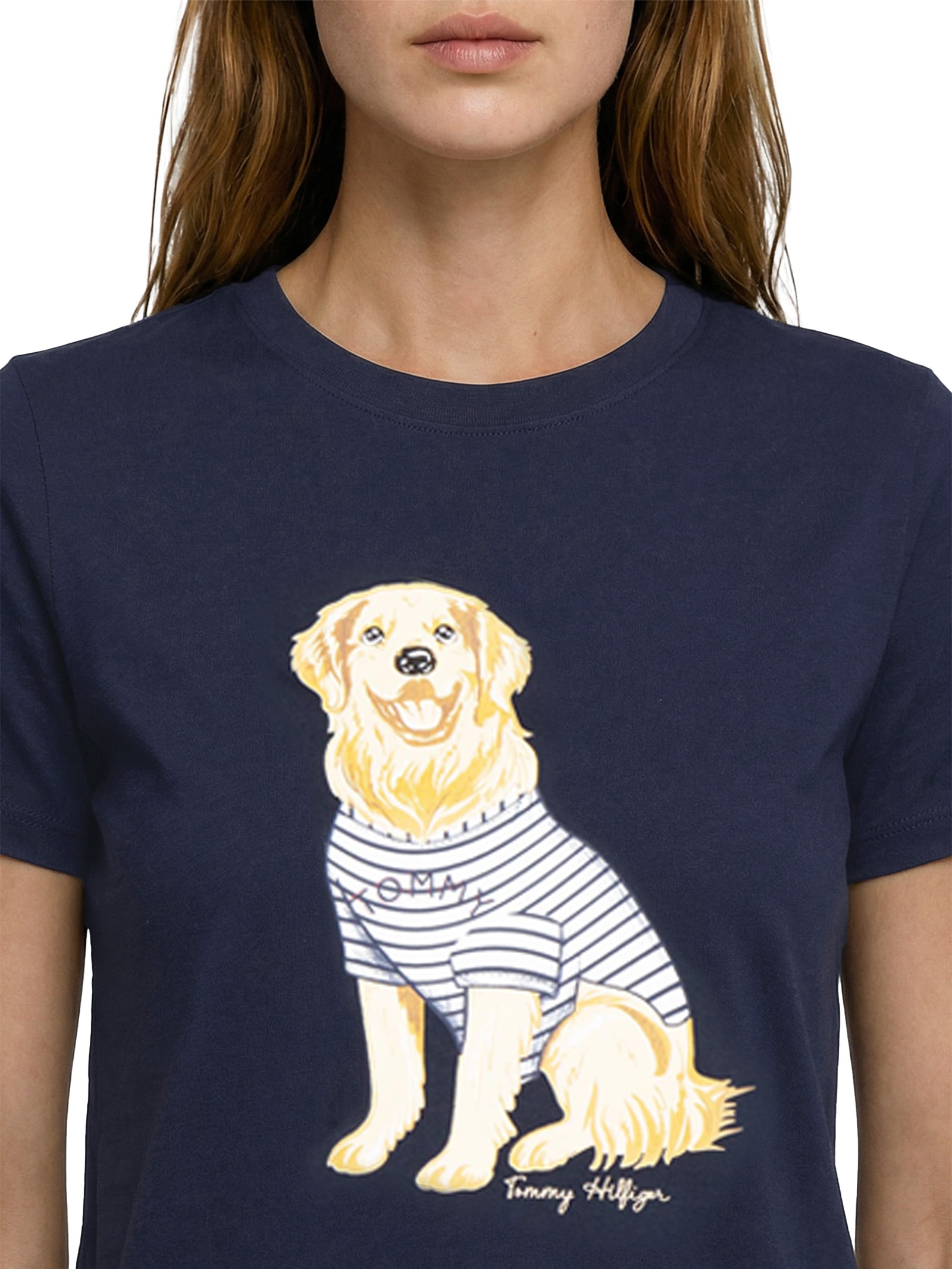 Camiseta Feminina Heritage Azul Tommy Hilfiger