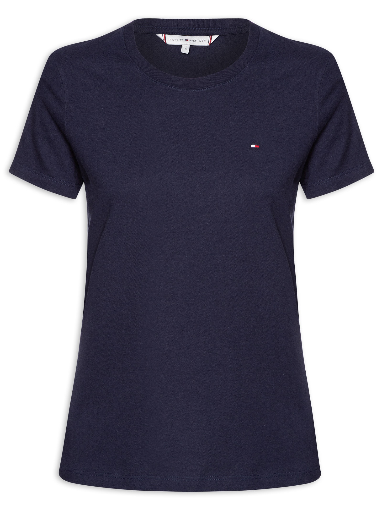 Camiseta Feminina Heritage Crew Neck Tee Azul Tommy Hilfiger
