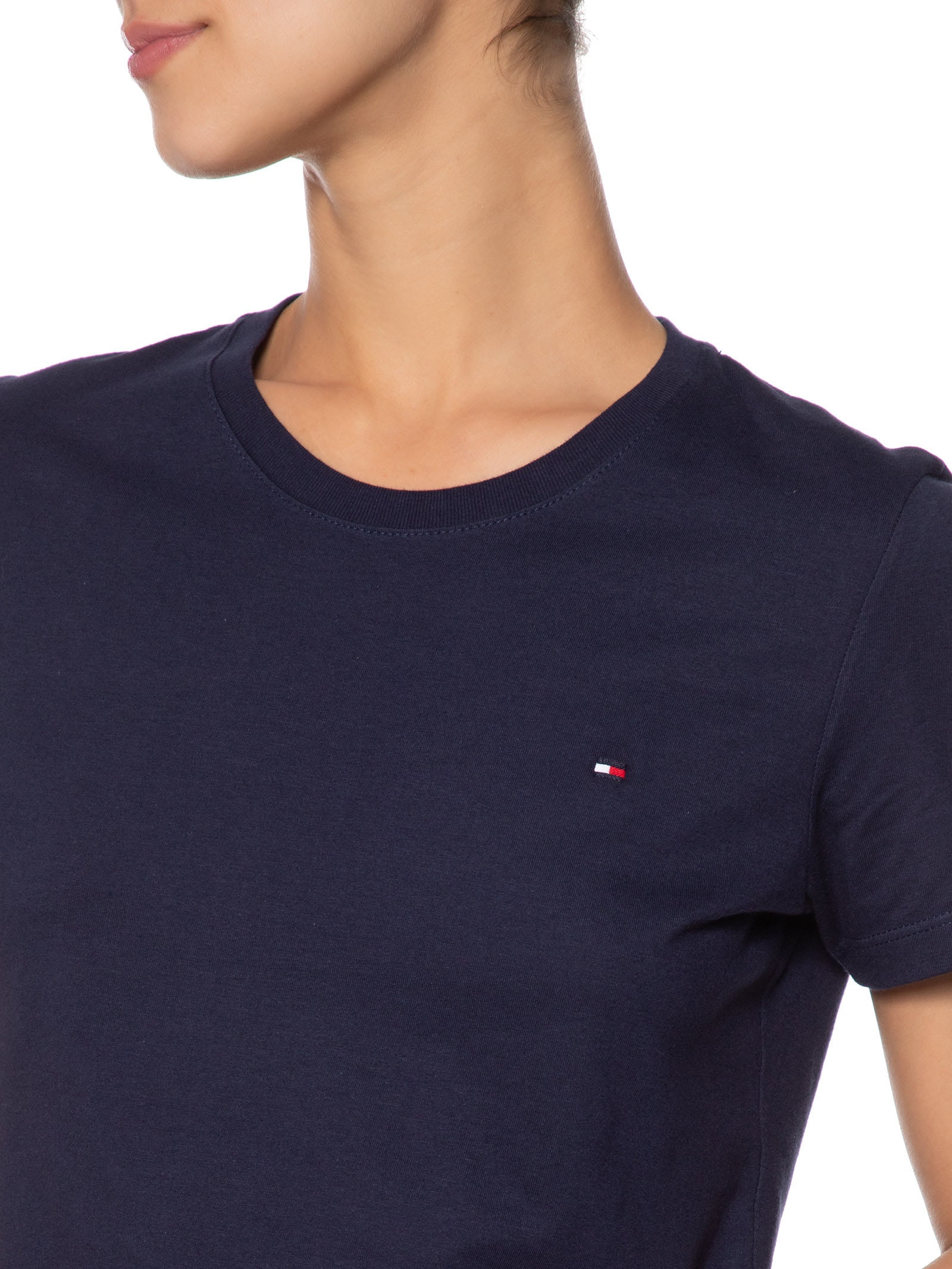 Camiseta Feminina Heritage Crew Neck Tee Azul Tommy Hilfiger