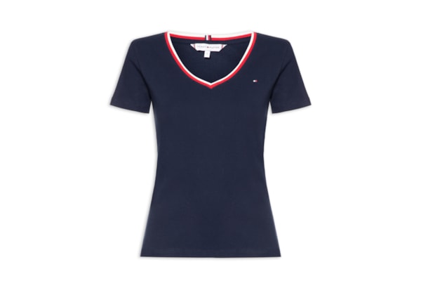 Camiseta Feminina Heritage Crew Neck Tee - Azul