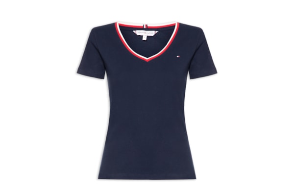 Camiseta Feminina Heritage Crew Neck Tee - Azul