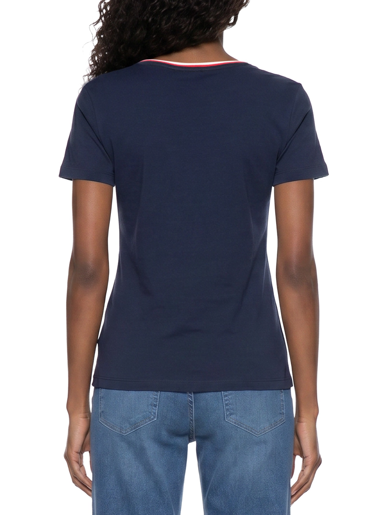 Camiseta Feminina Heritage Crew Neck Tee Azul Tommy Hilfiger
