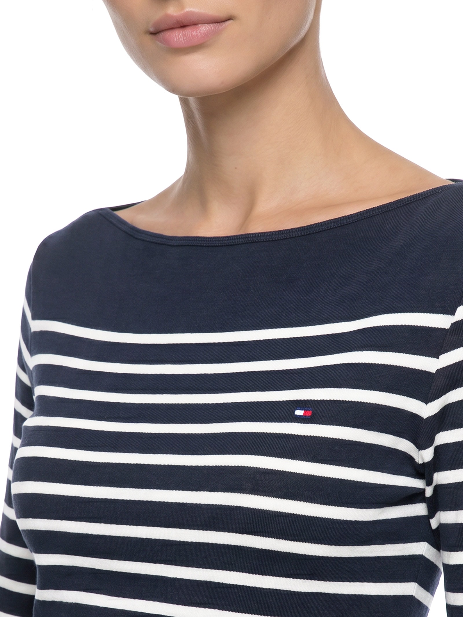 Camiseta Feminina Heritage Crew Neck Tee Azul Tommy Hilfiger