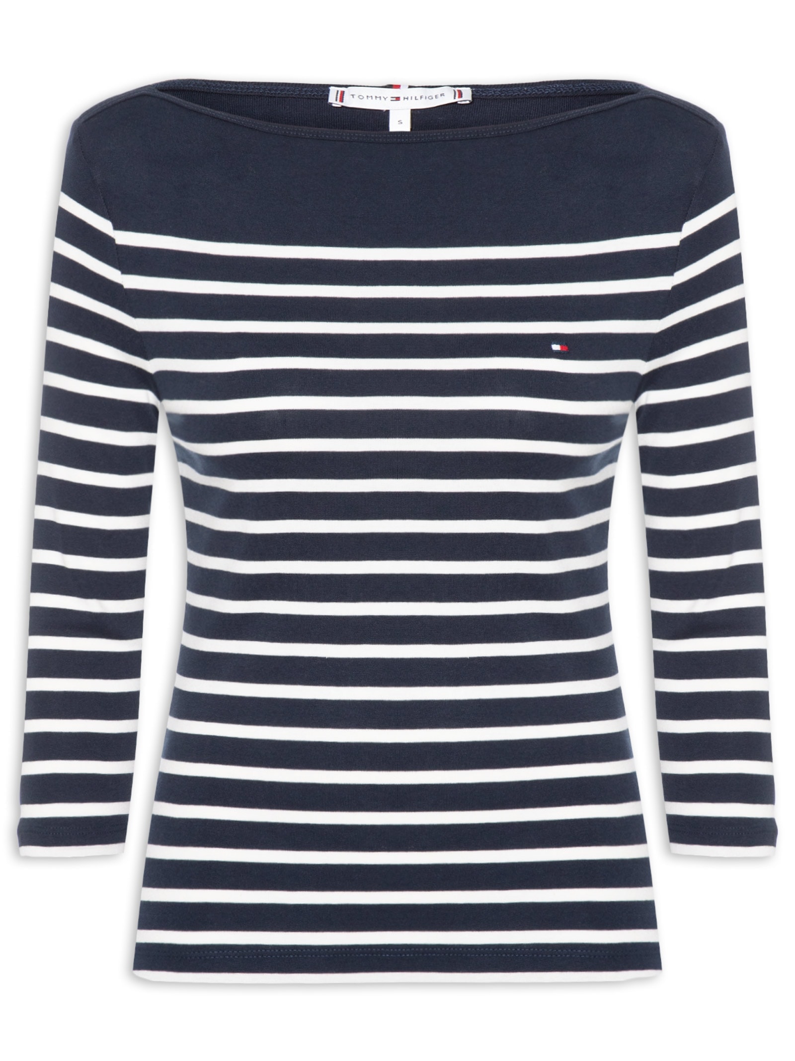 Camiseta Feminina Heritage Crew Neck Tee Azul Tommy Hilfiger