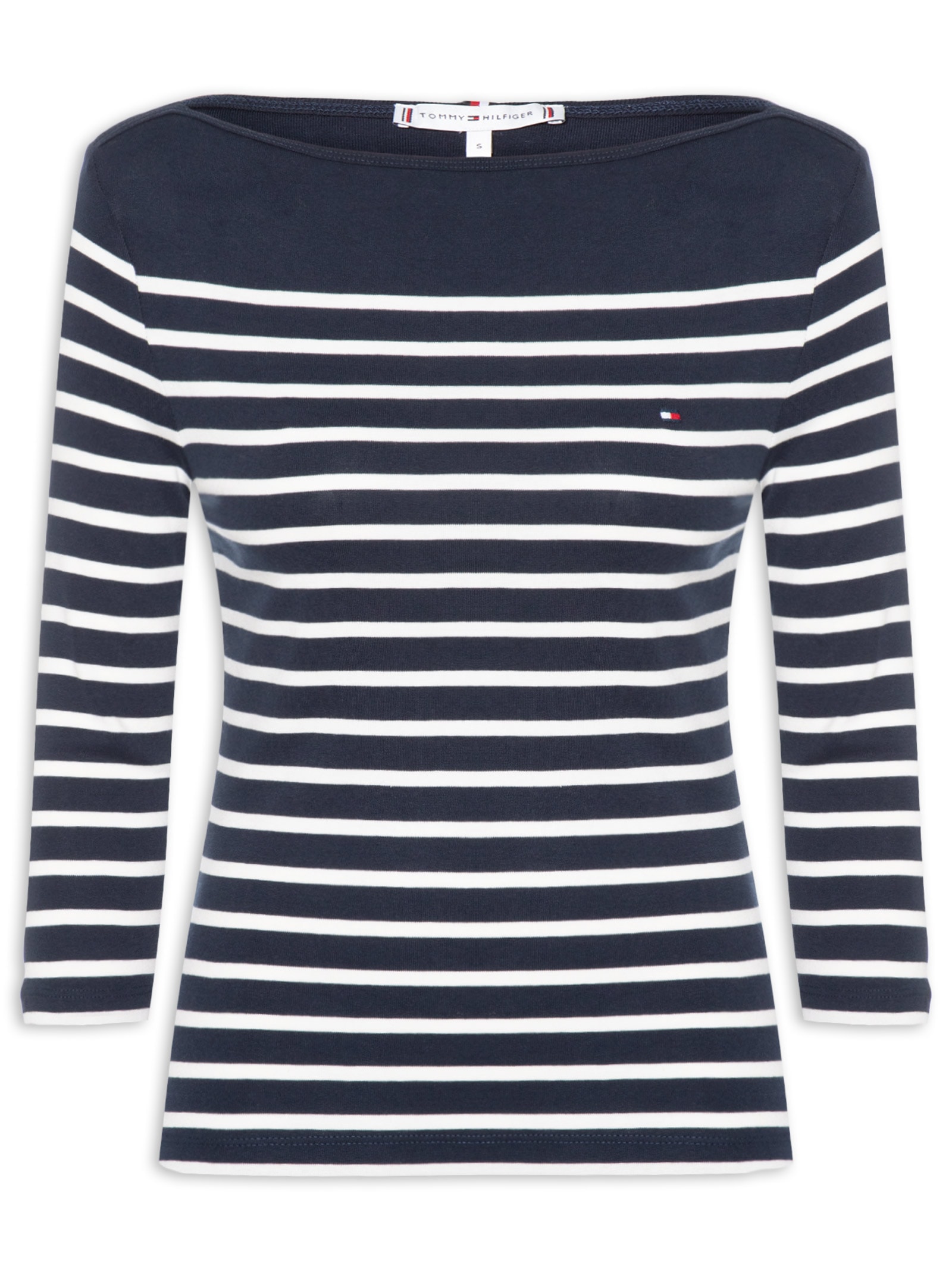 Camiseta Feminina Heritage Crew Neck Tee Azul Tommy Hilfiger