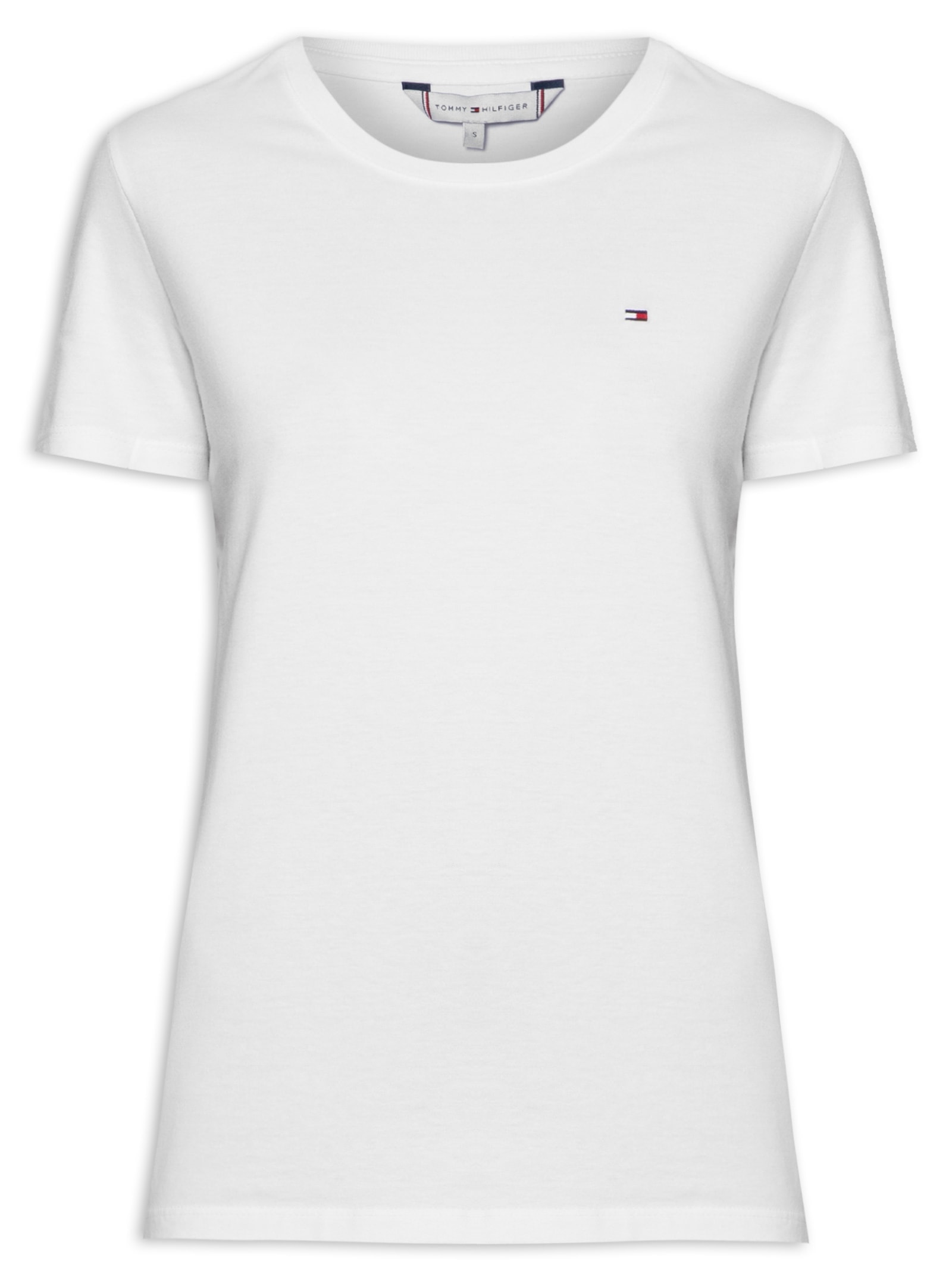Camiseta Feminina Heritage Crew Neck Tee Branco Tommy Hilfiger