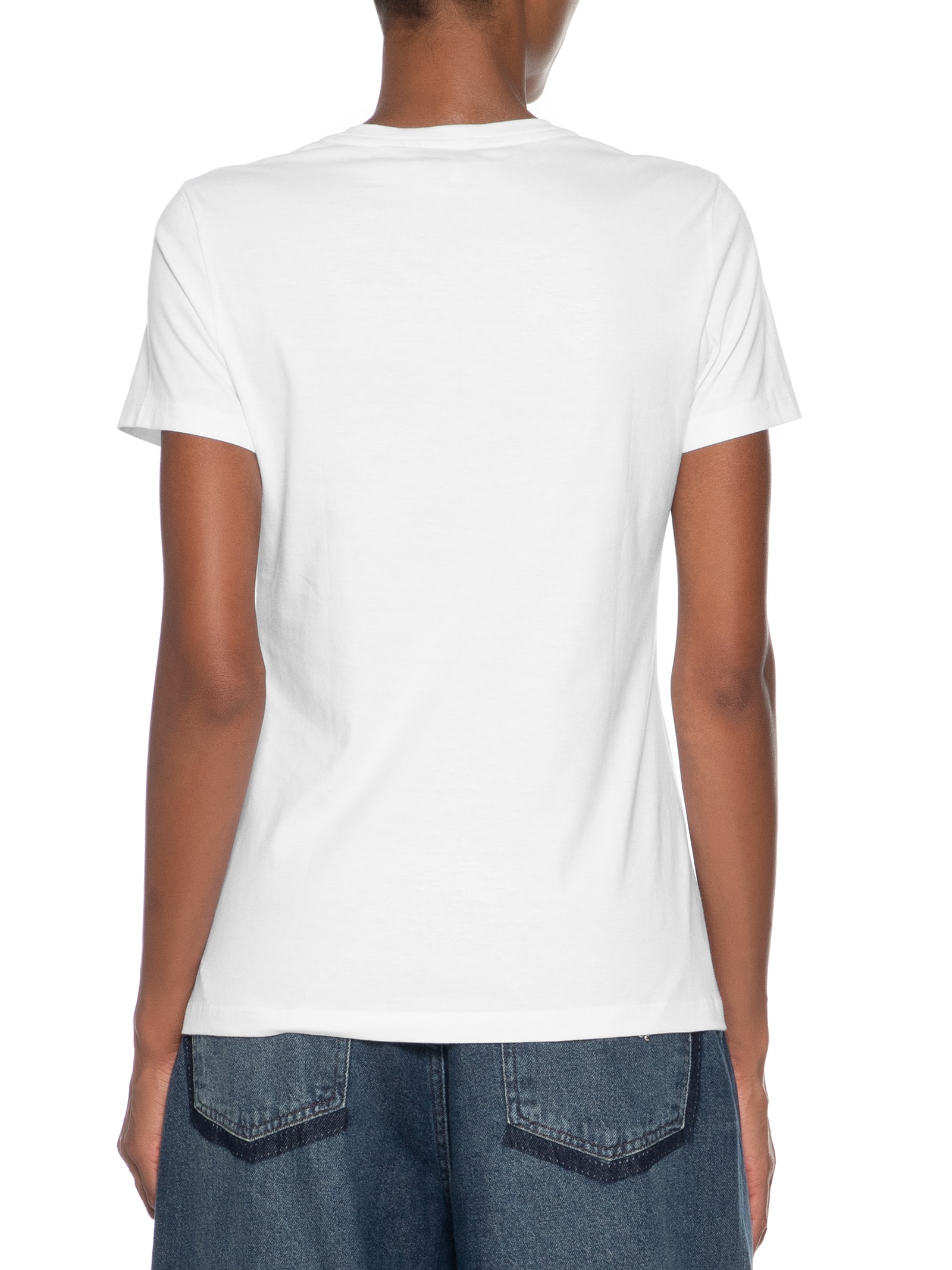 Camiseta Feminina Heritage V Neck Tee Branco Tommy Hilfiger
