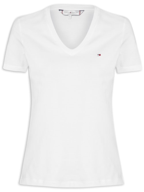 Camiseta Feminina Heritage V Neck Tee – Branco