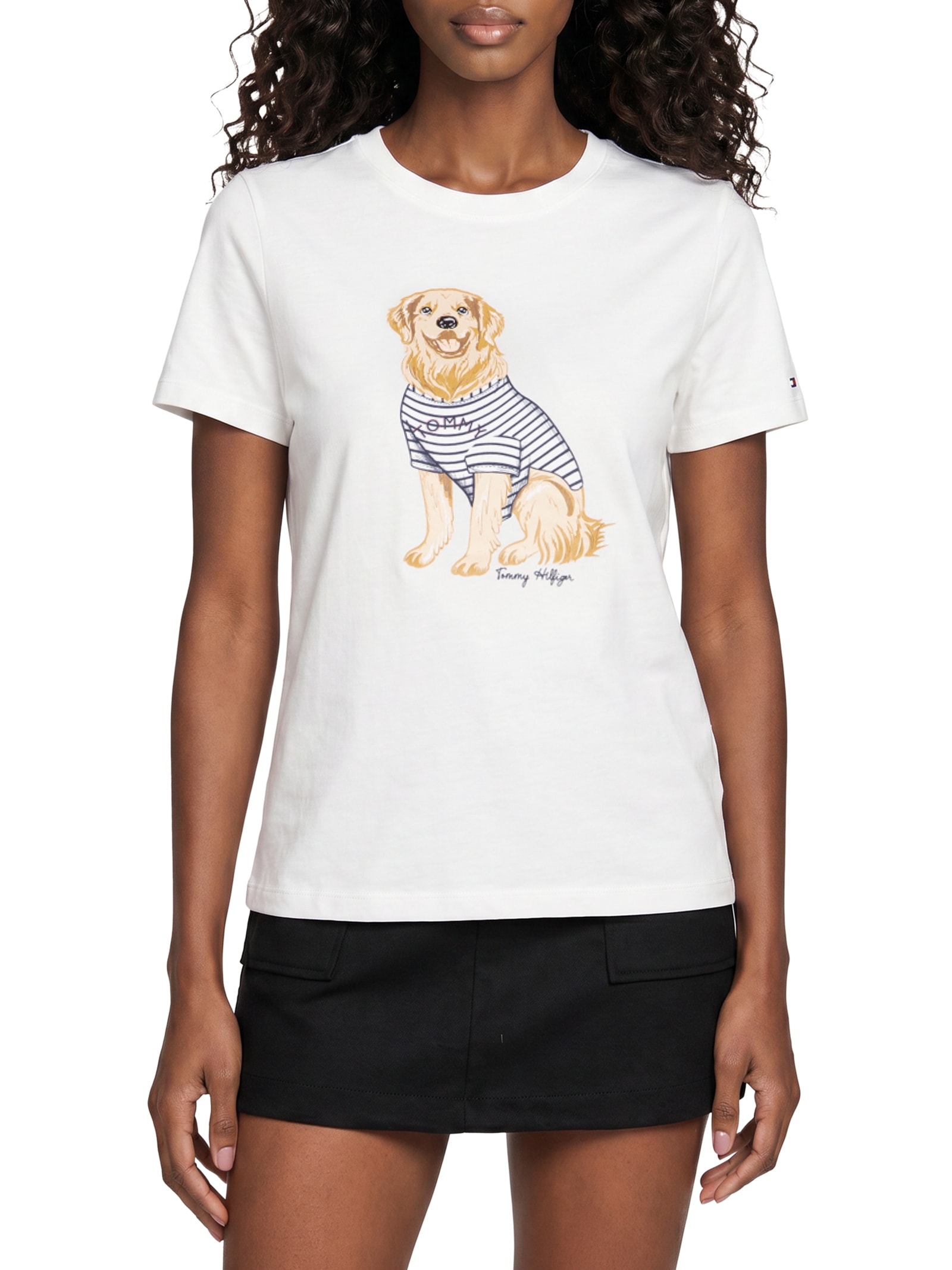 Camiseta Feminina Heritage V-Neck Tee Branco Tommy Hilfiger