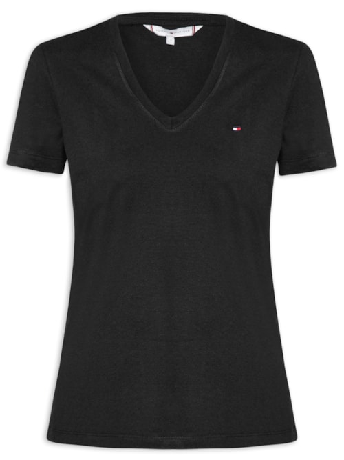 Camiseta Feminina Heritage V Neck Tee – Preto