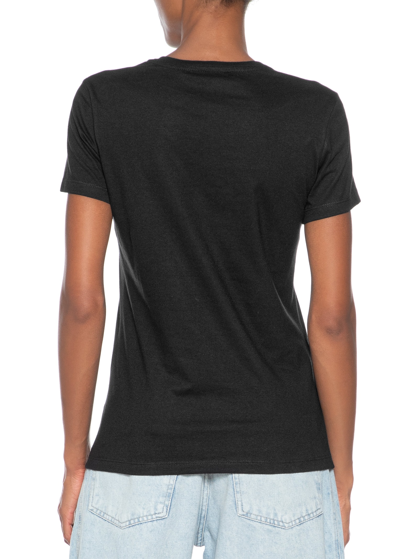 Camiseta Feminina Heritage V Neck Tee Preto Tommy Hilfiger