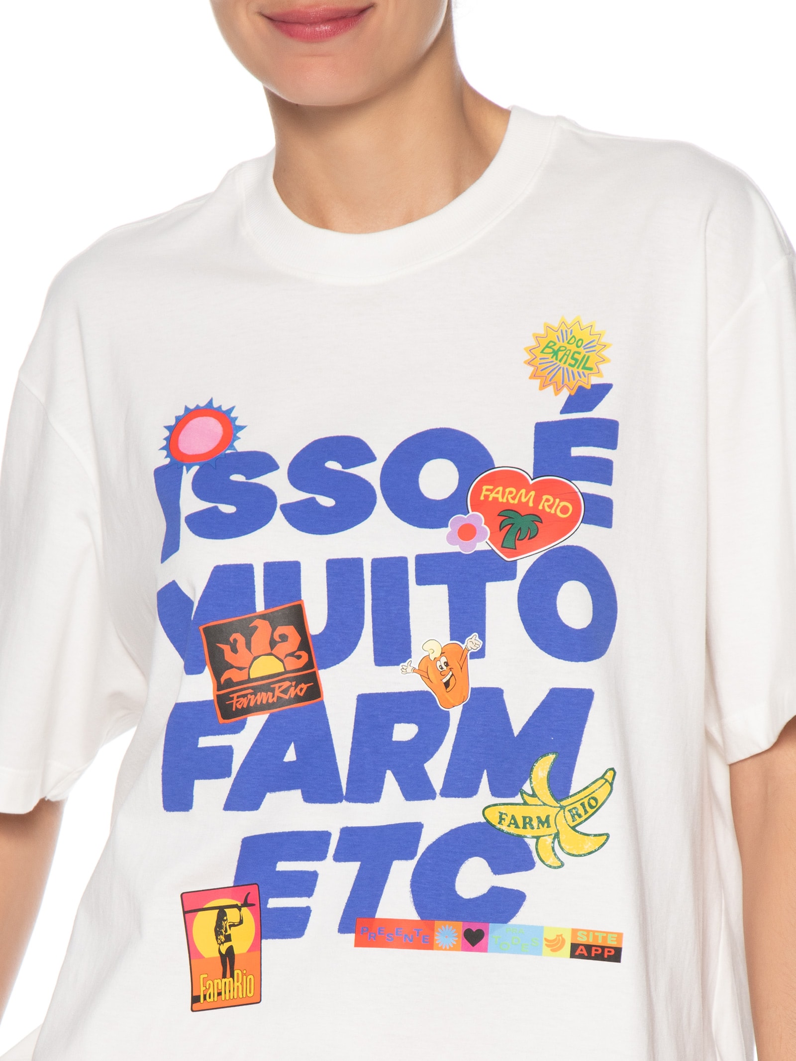 Camiseta Feminina Ipanema Muito Farm Branco Farm Etc