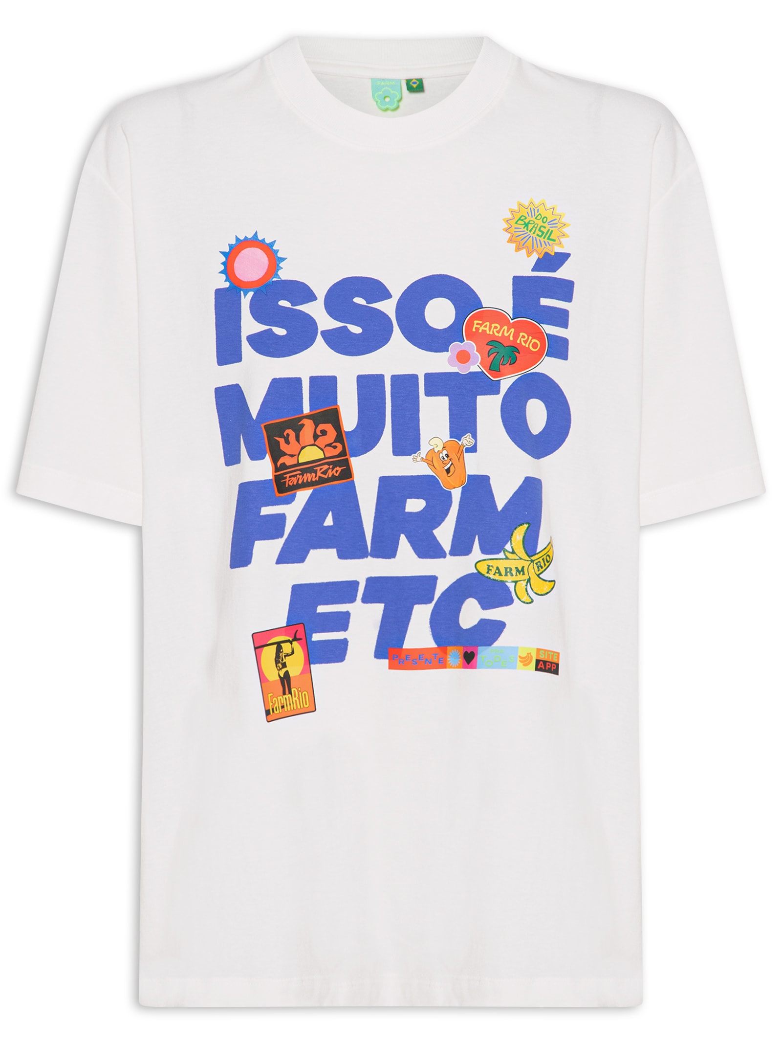 Camiseta Feminina Ipanema Muito Farm Branco Farm Etc