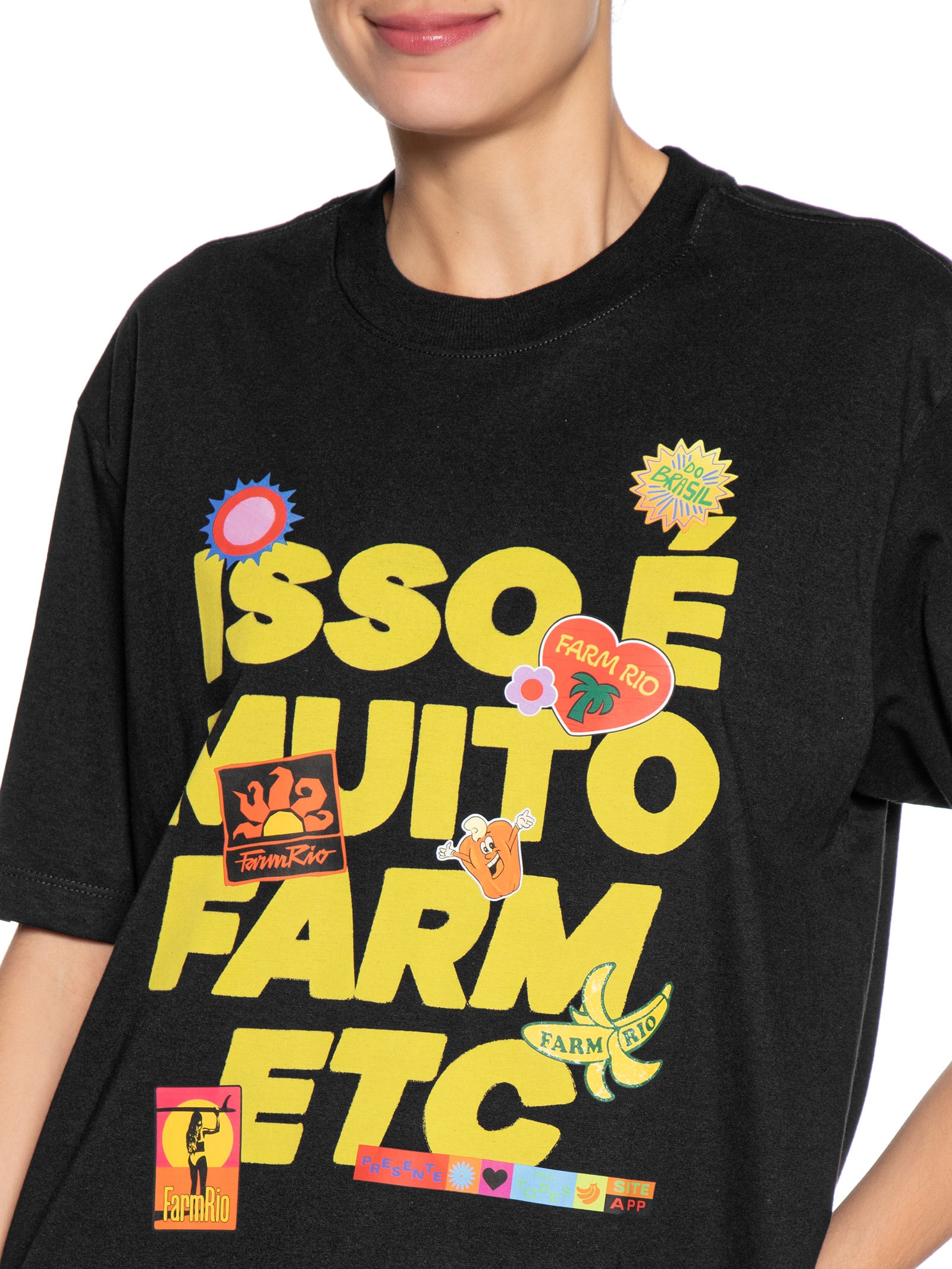 Camiseta Feminina Ipanema Muito Preto Farm Etc