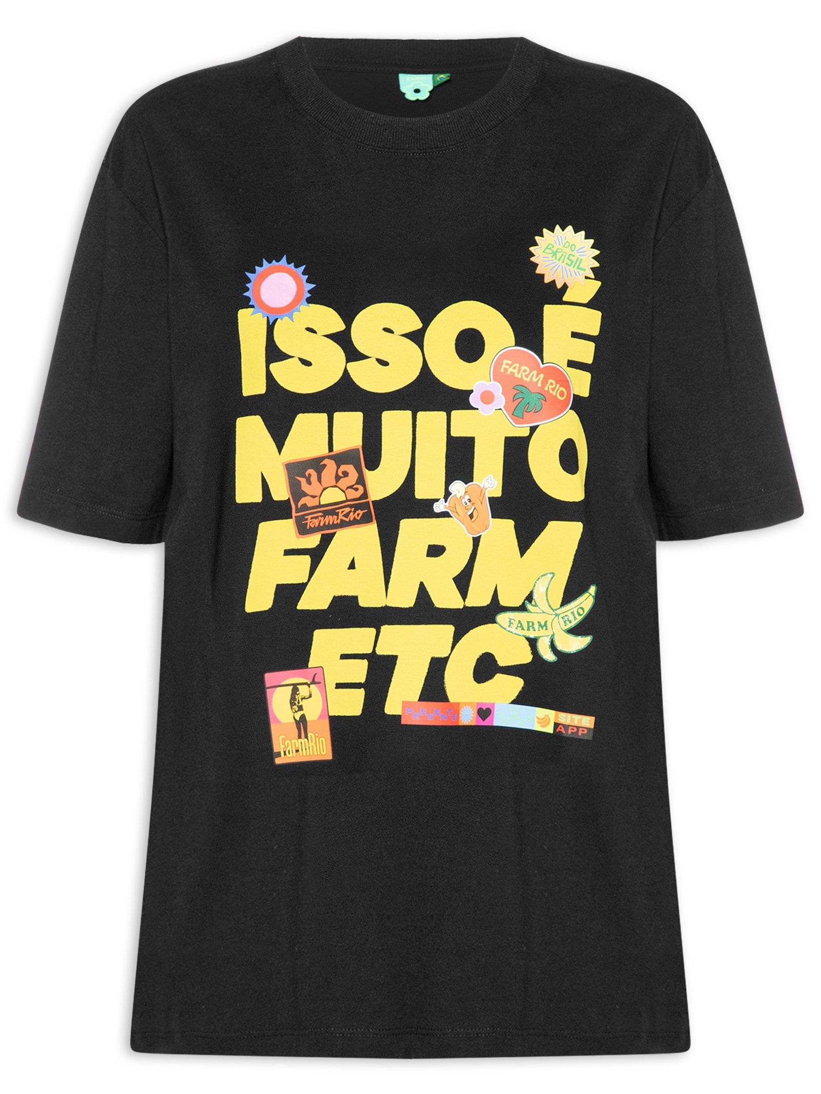 Camiseta Feminina Ipanema Muito Preto Farm Etc
