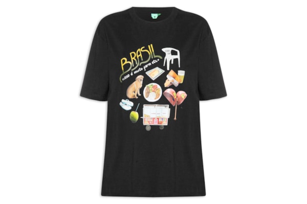 Camiseta Feminina Ipanema Pack Brasil - Preto