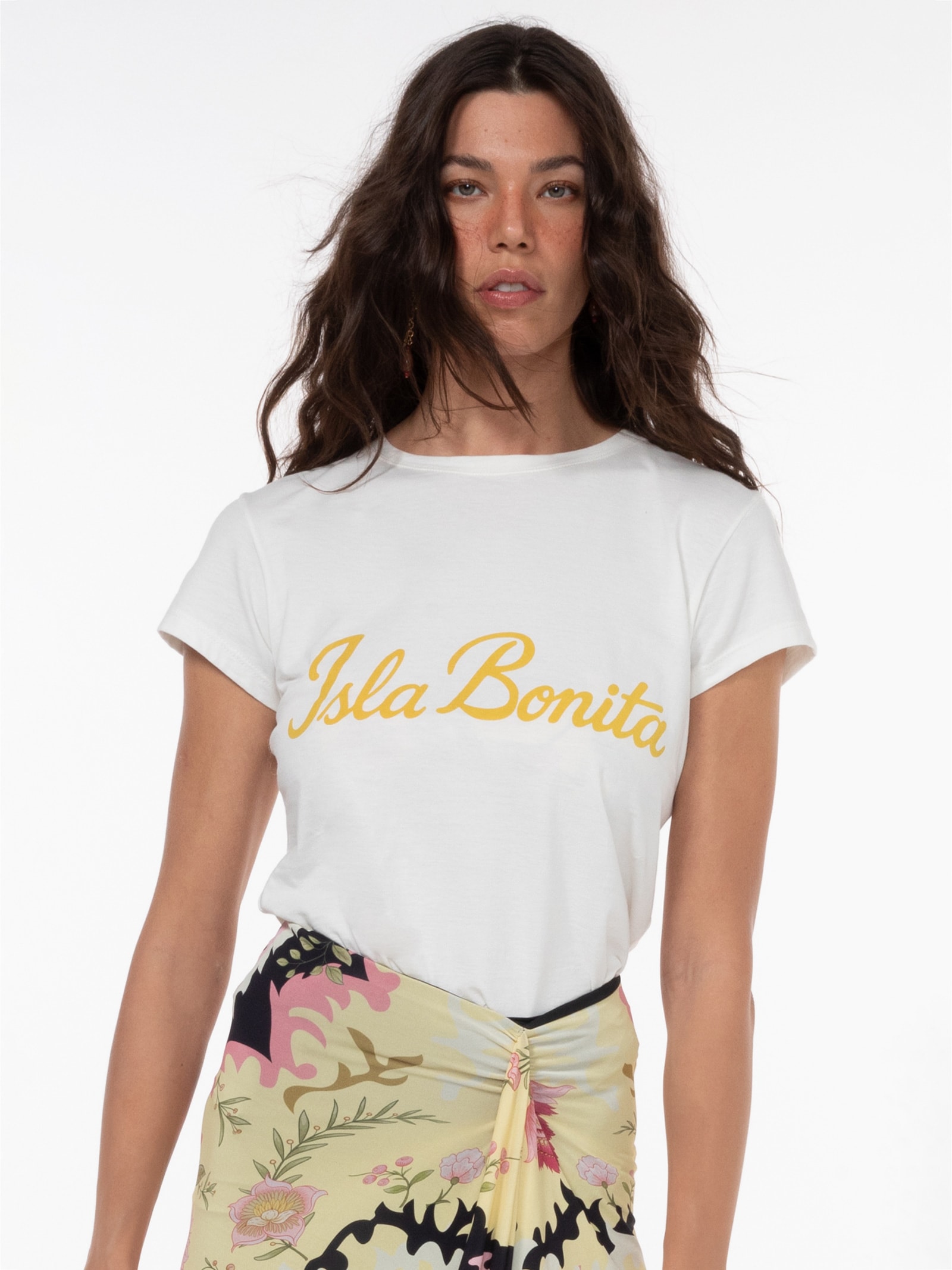 Camiseta Feminina Isla Bonita Branco Triya