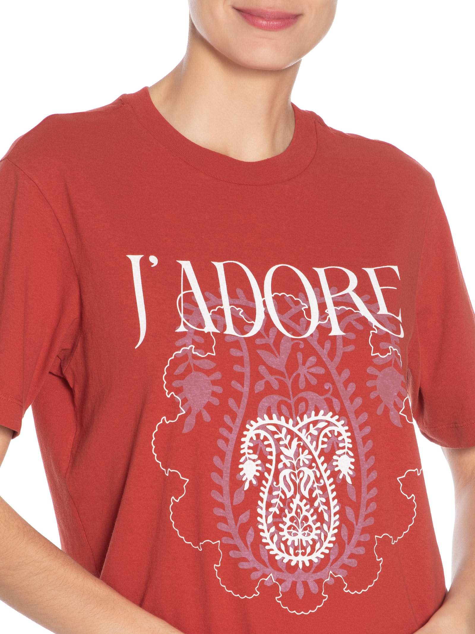 Camiseta Feminina Jadore Paisley Rosa J.chermann