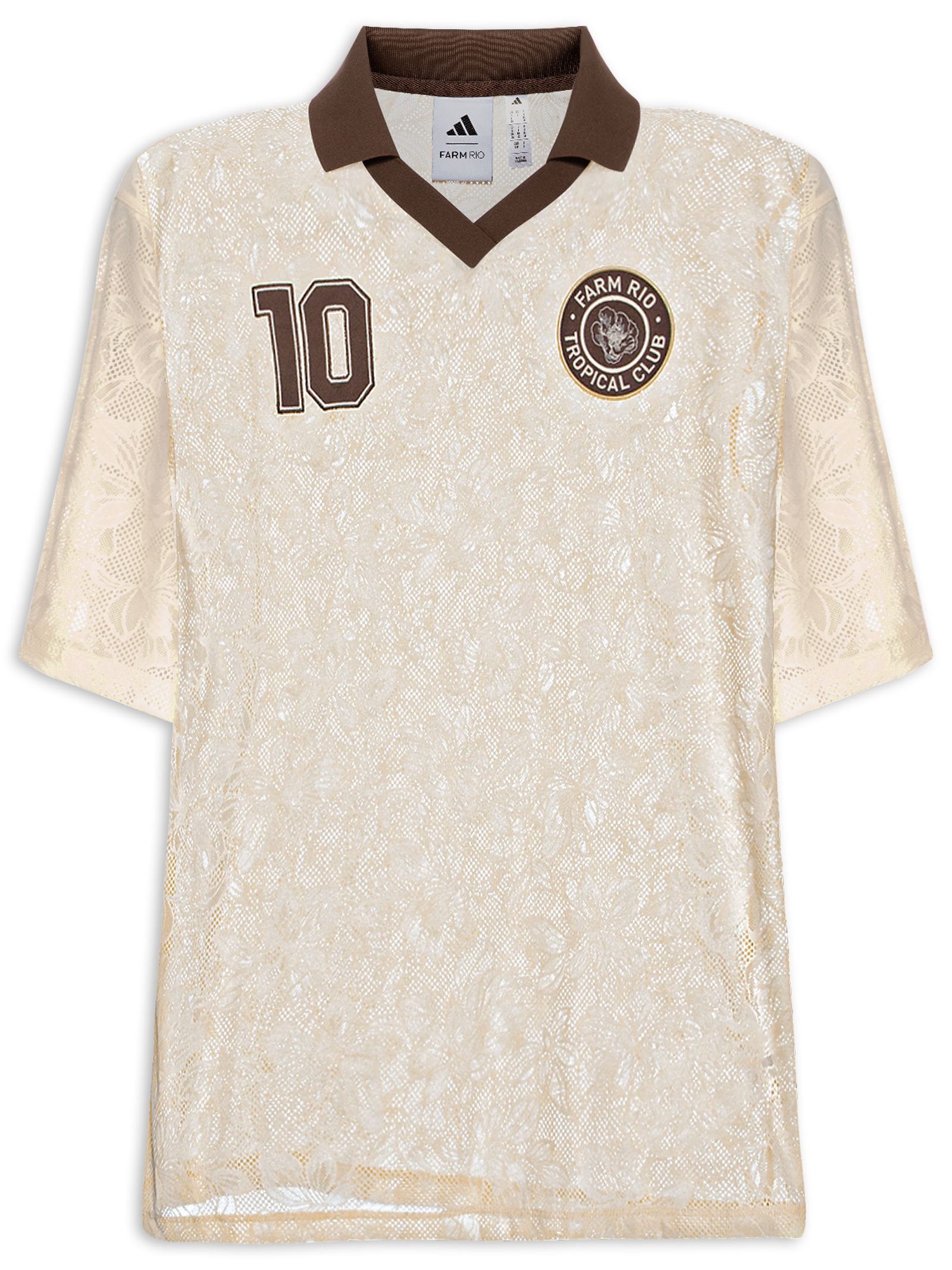 Camiseta Feminina Jersey Bege Adidas + Farm