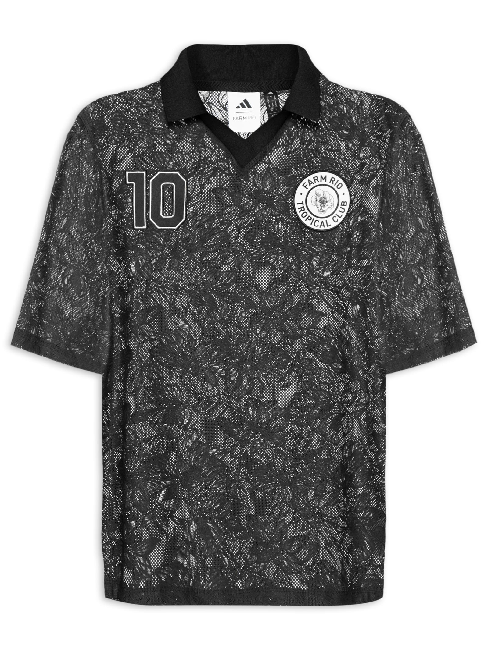 Camiseta Feminina Jersey Preto Adidas + Farm