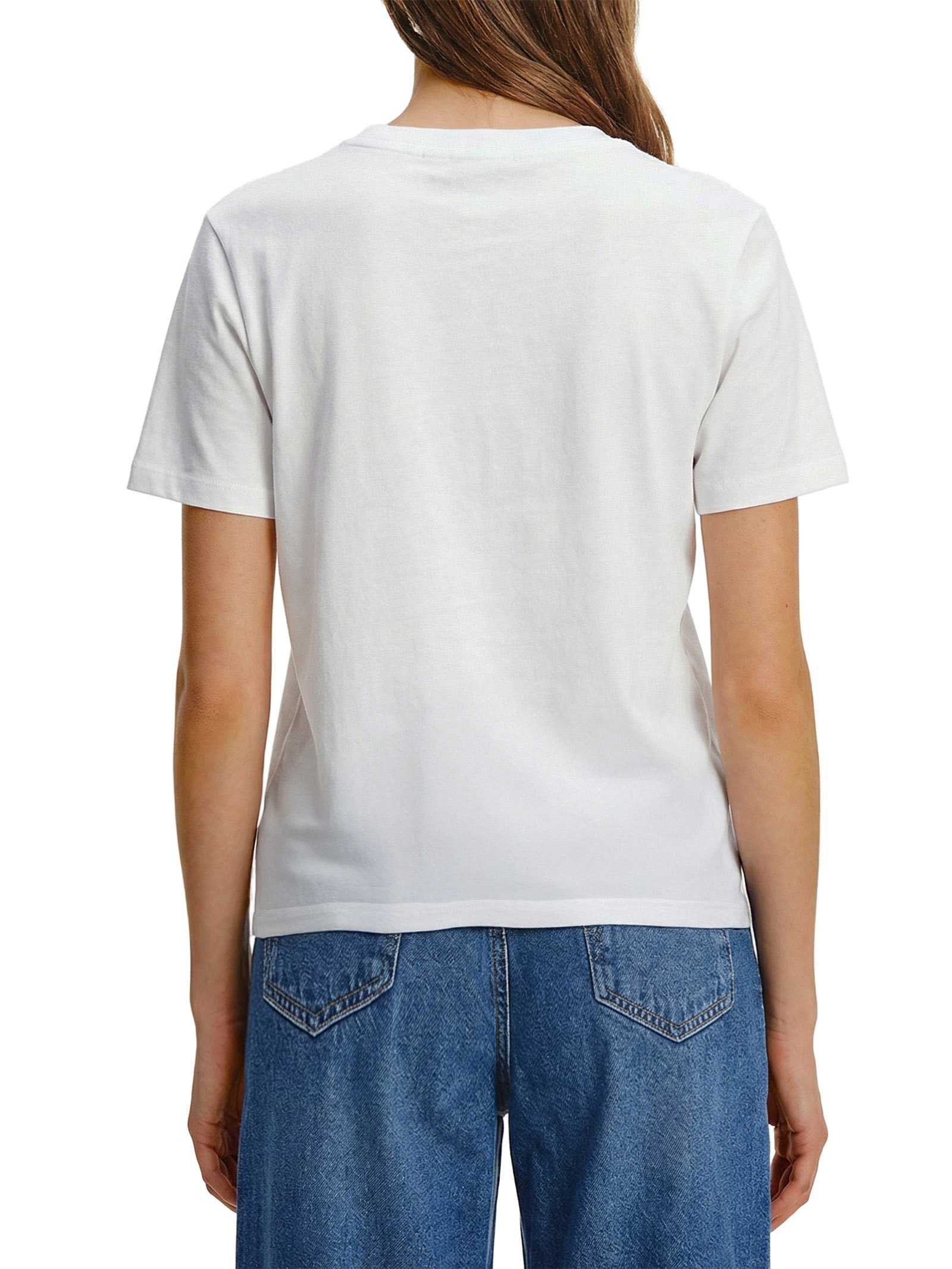 Camiseta Feminina Jersey Reg Love Branco Tommy Hilfiger