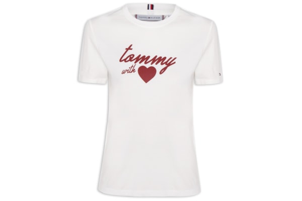 Camiseta Feminina Jersey Reg Love - Branco
