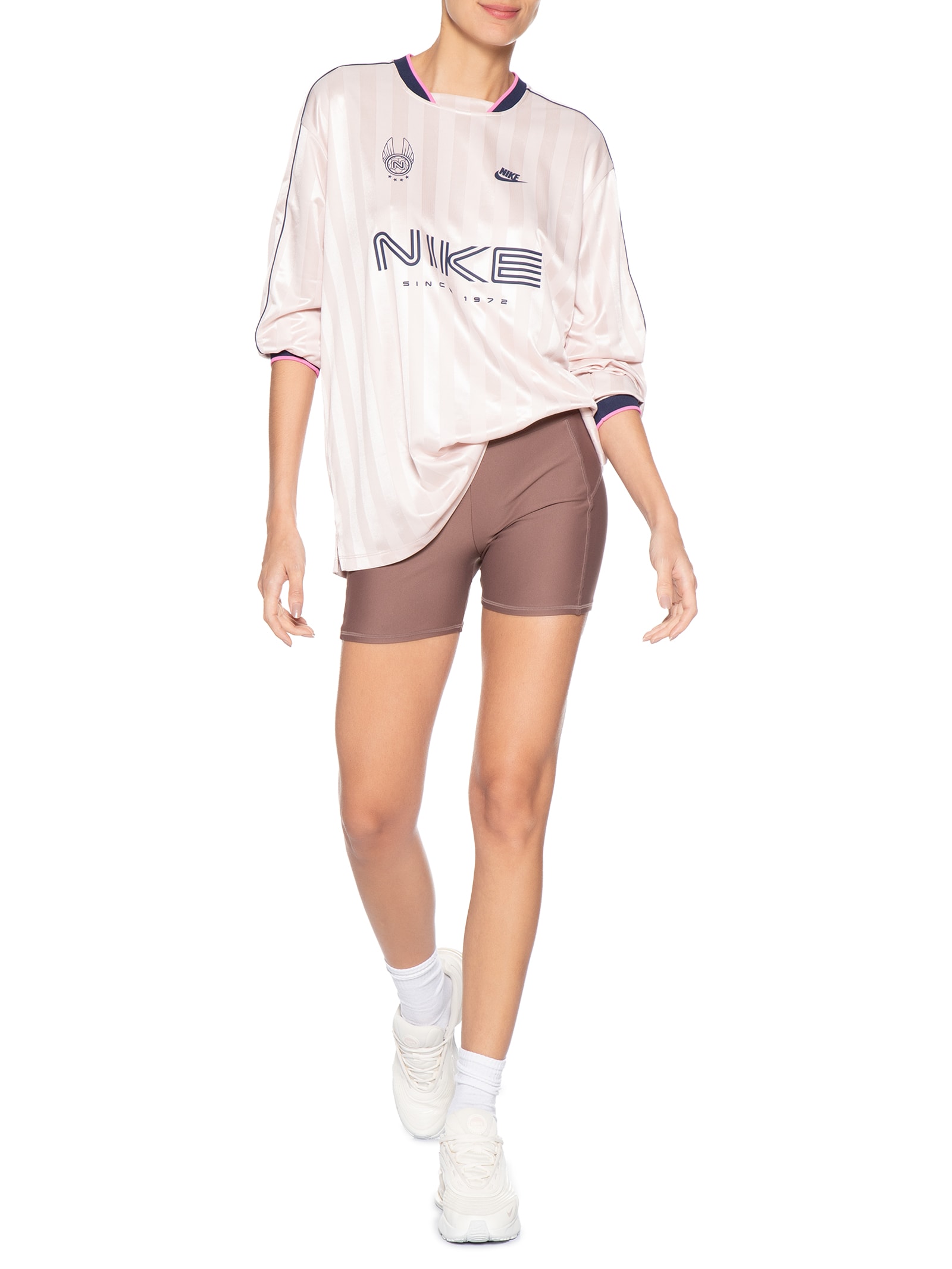 Camiseta Feminina Jersey Top Rosa Nike