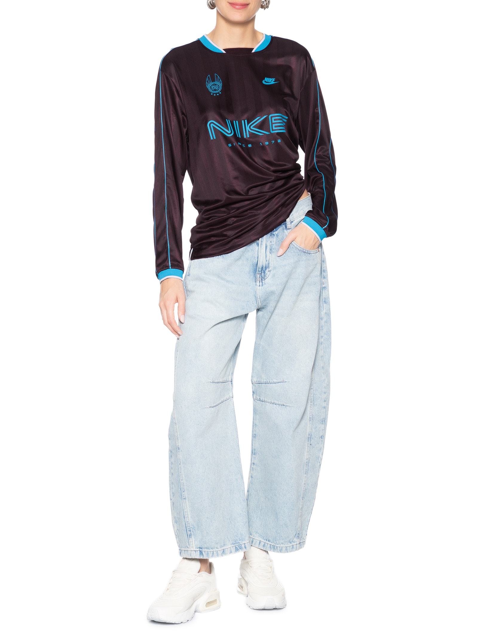 Camiseta Feminina Jersey Top Vermelho Nike