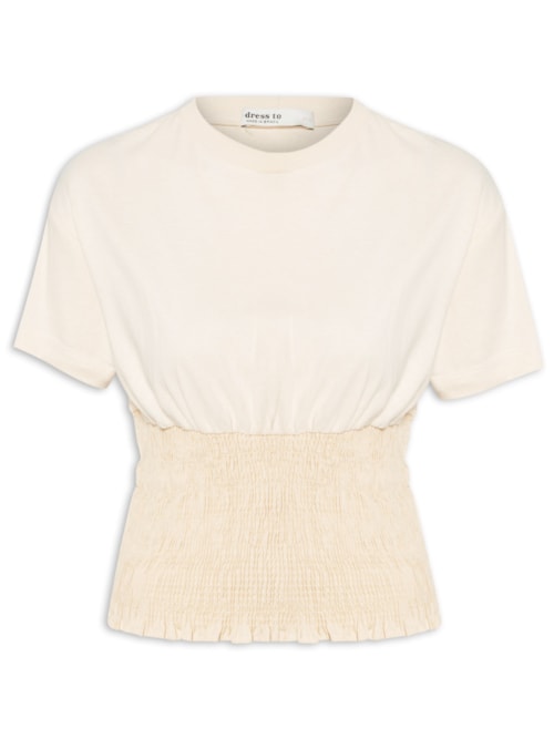 Camiseta Feminina Lastex Cintura – Bege