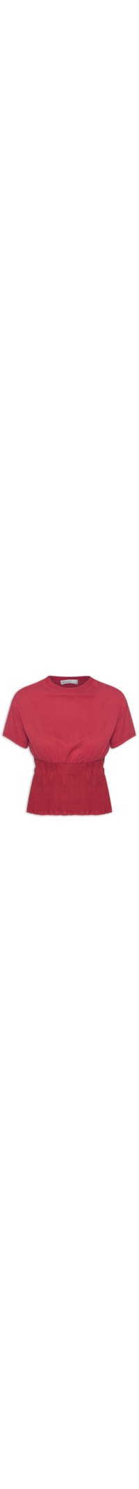 Camiseta Feminina Lastex Cintura - Vermelho