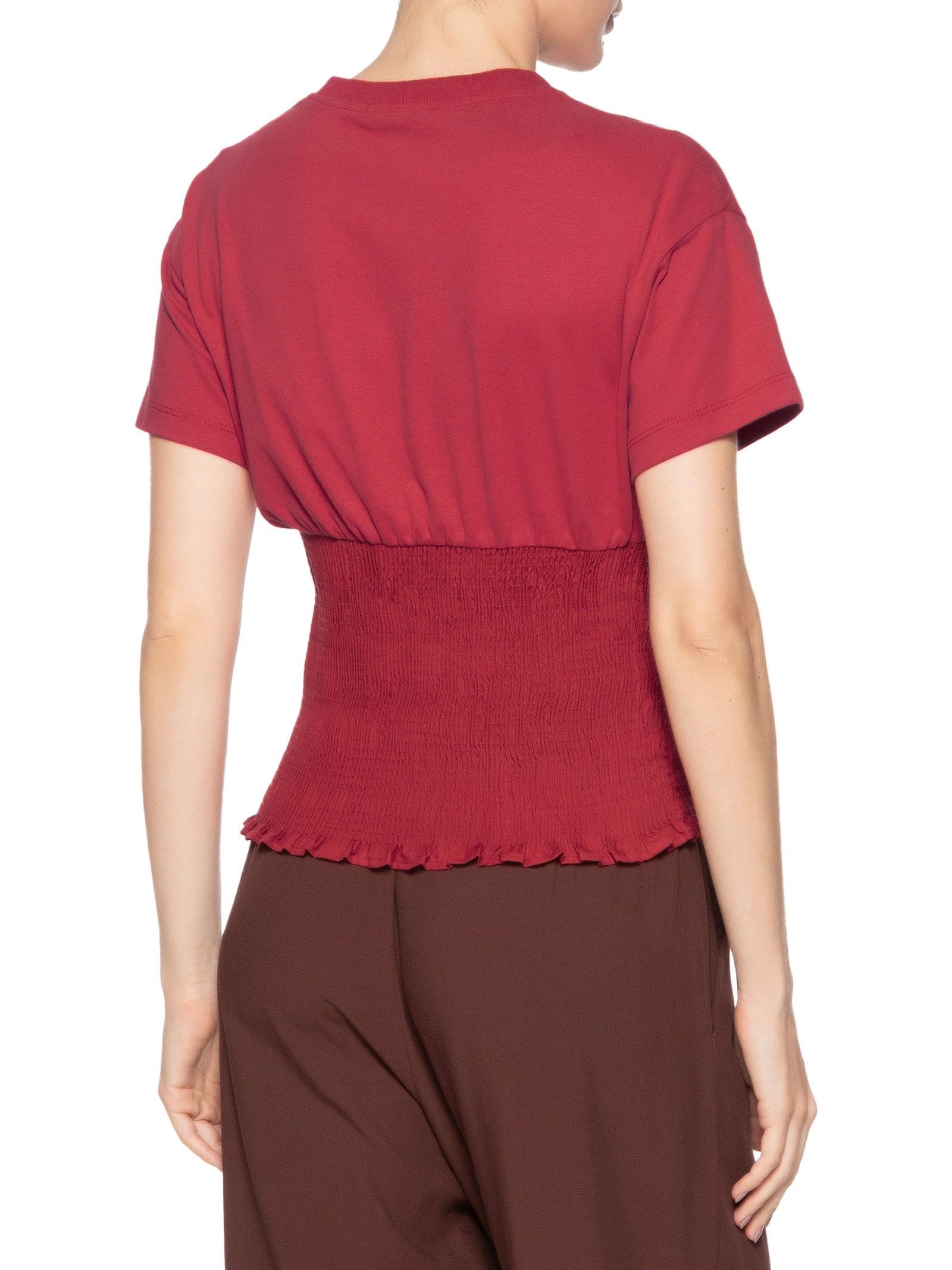 Camiseta Feminina Lastex Cintura Vermelho Dress To