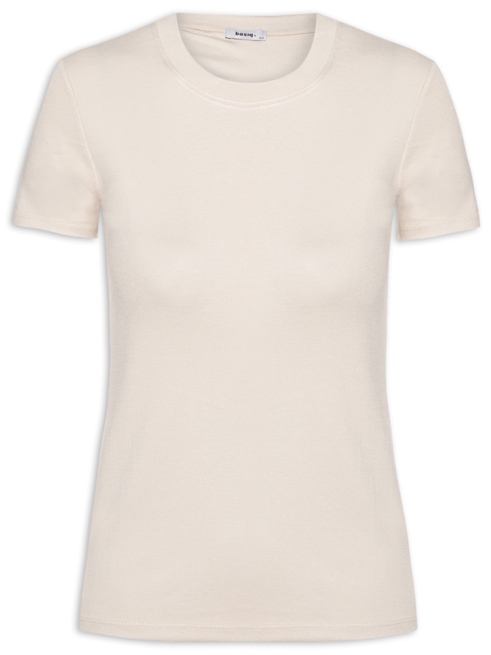 Camiseta Feminina Leve Básica Bege  Basiq