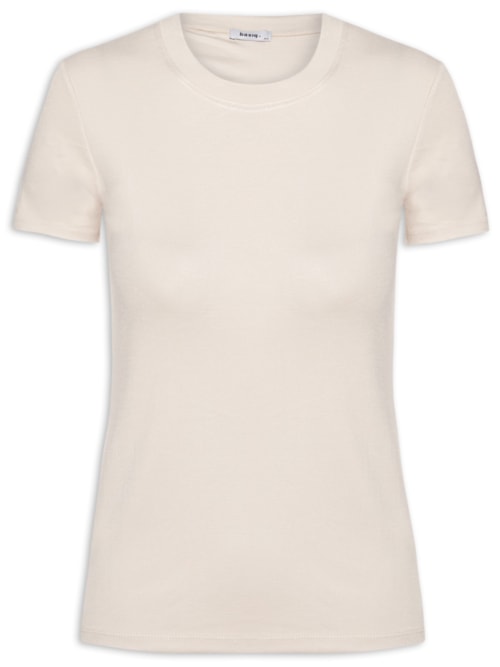 Camiseta Feminina Leve Básica – Bege