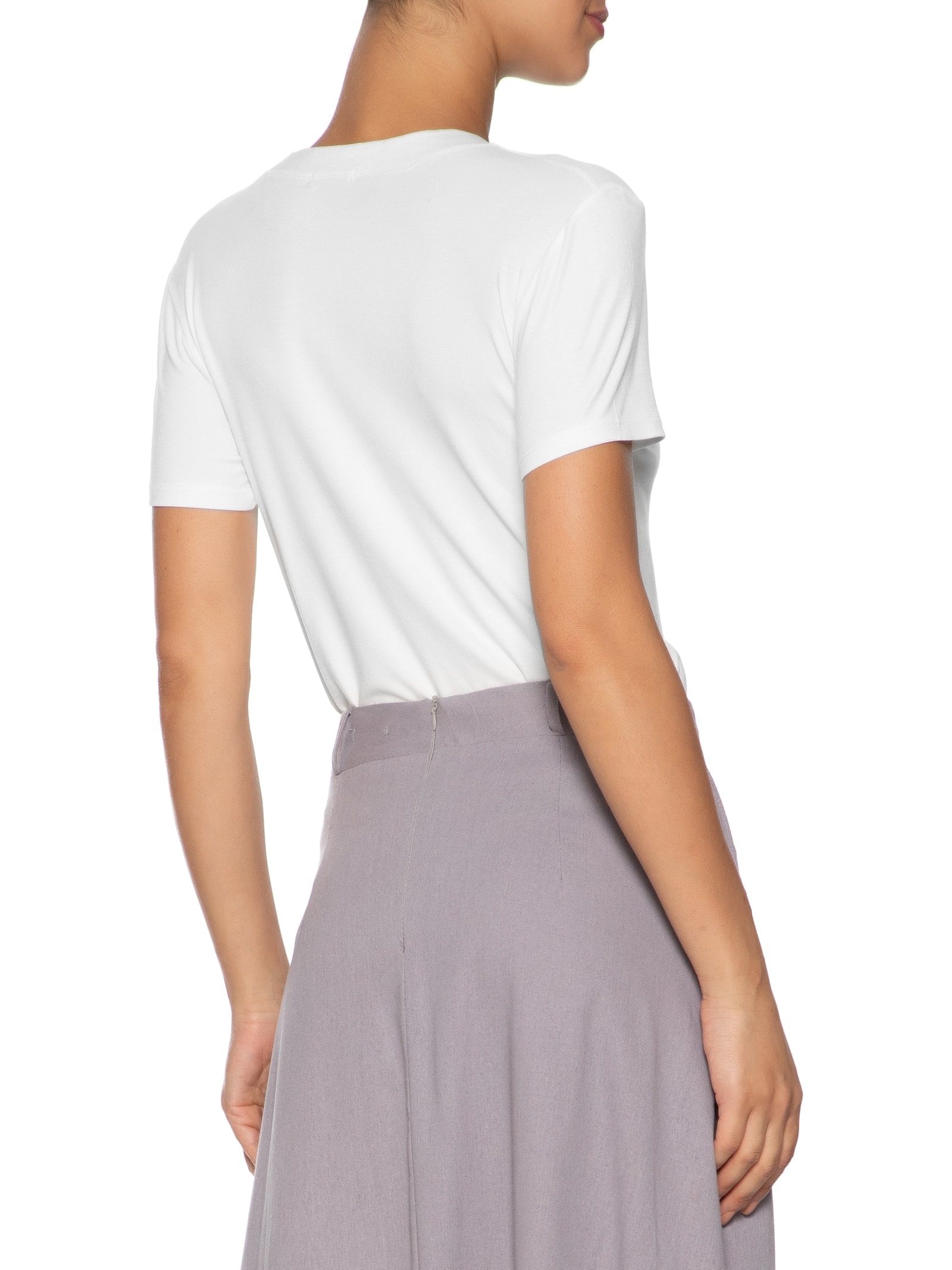 Camiseta Feminina Leve Básica Branco Basiq