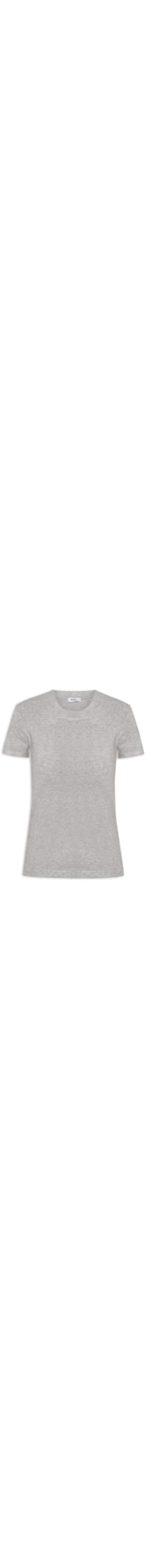 Camiseta Feminina Leve Básica - Cinza