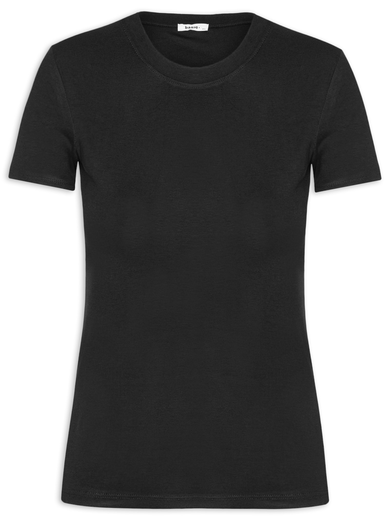 Camiseta Feminina Leve Básica Preto Basiq