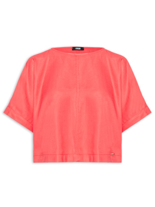 Camiseta Feminina Linho - Rosa