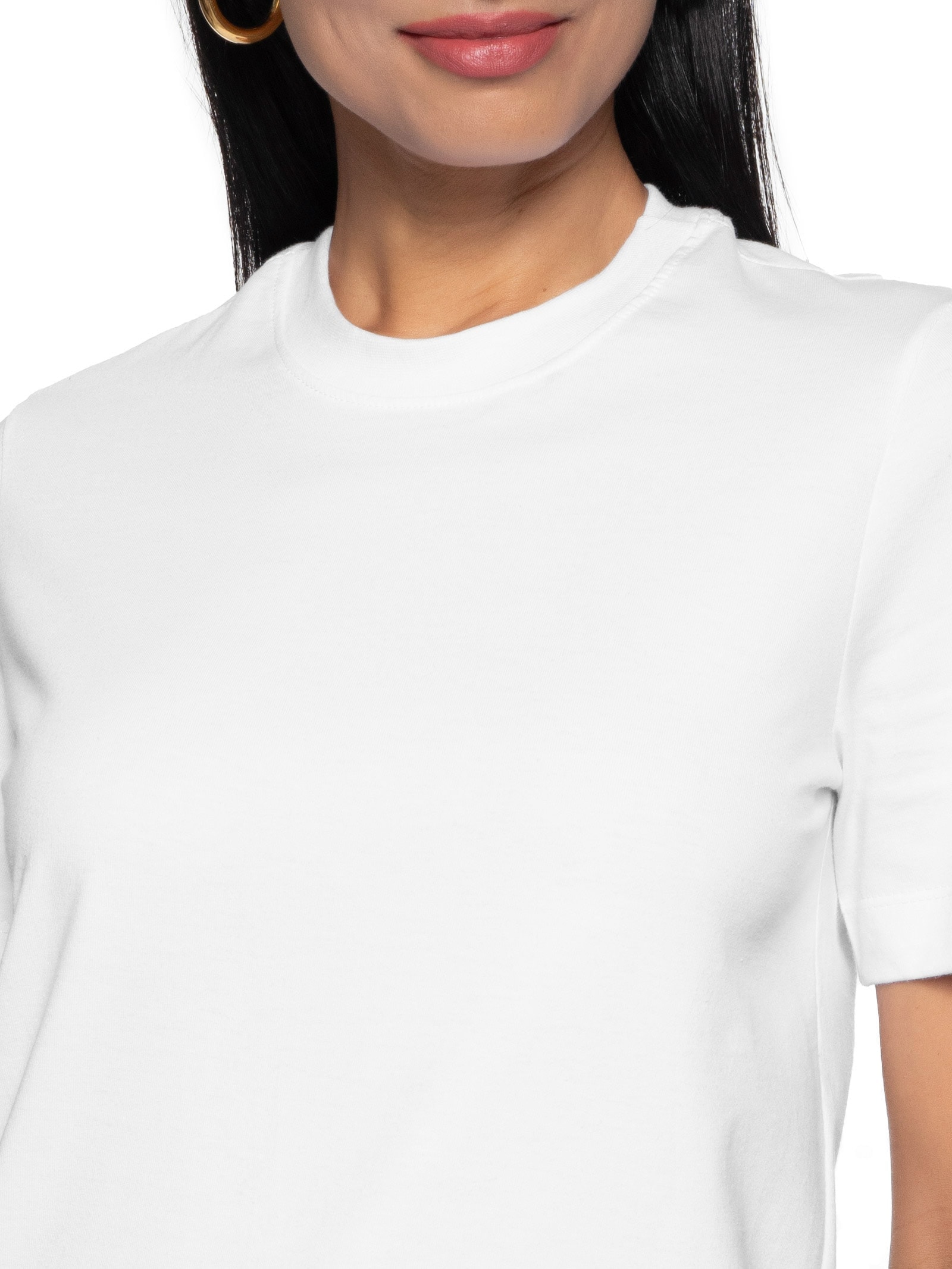 Camiseta Feminina Lisa Manga Curta Branco Hering