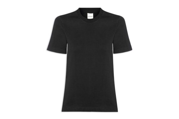 Camiseta Feminina Lisa Manga Curta - Preto