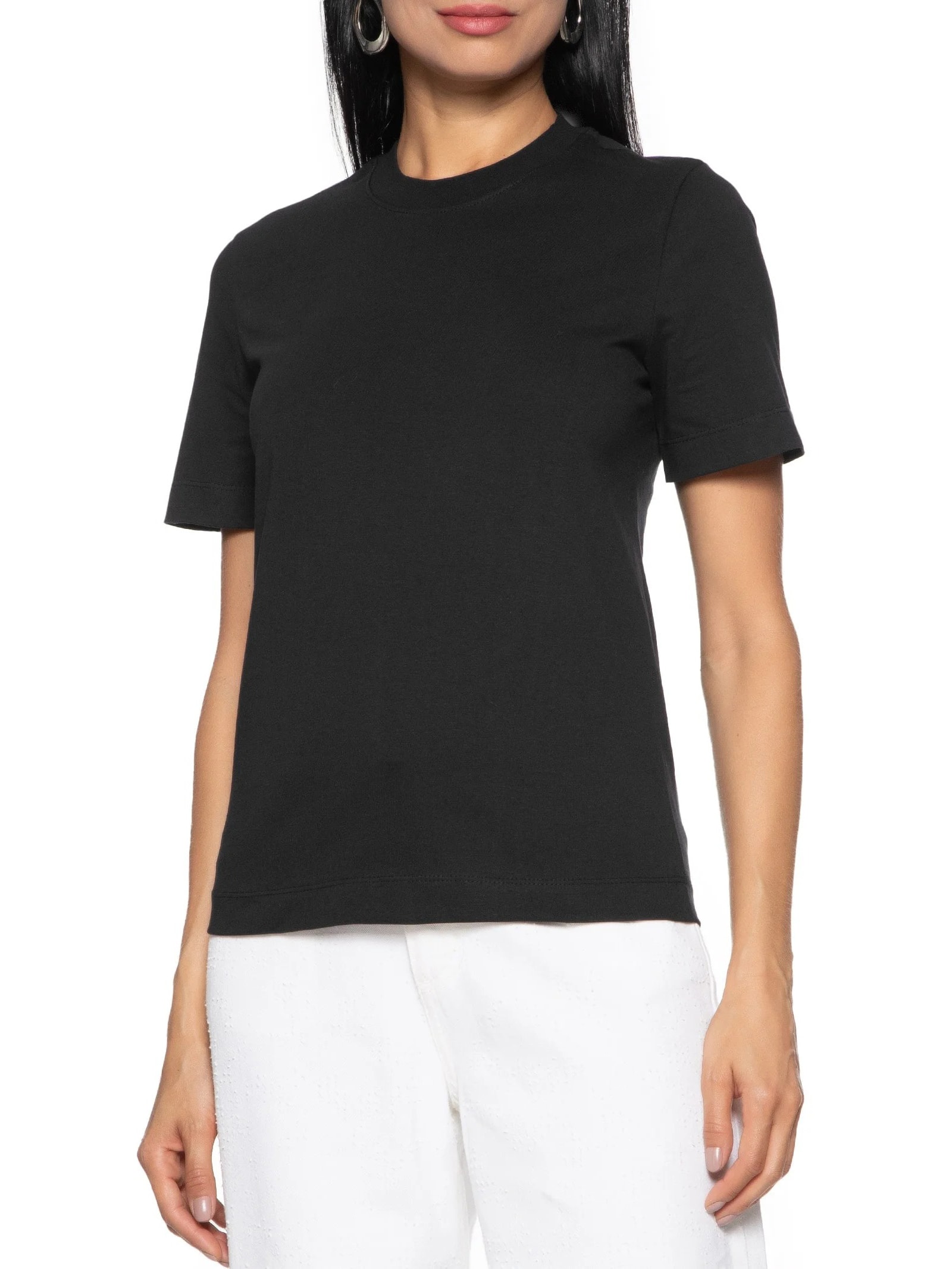 Camiseta Feminina Lisa Manga Curta Preto Hering