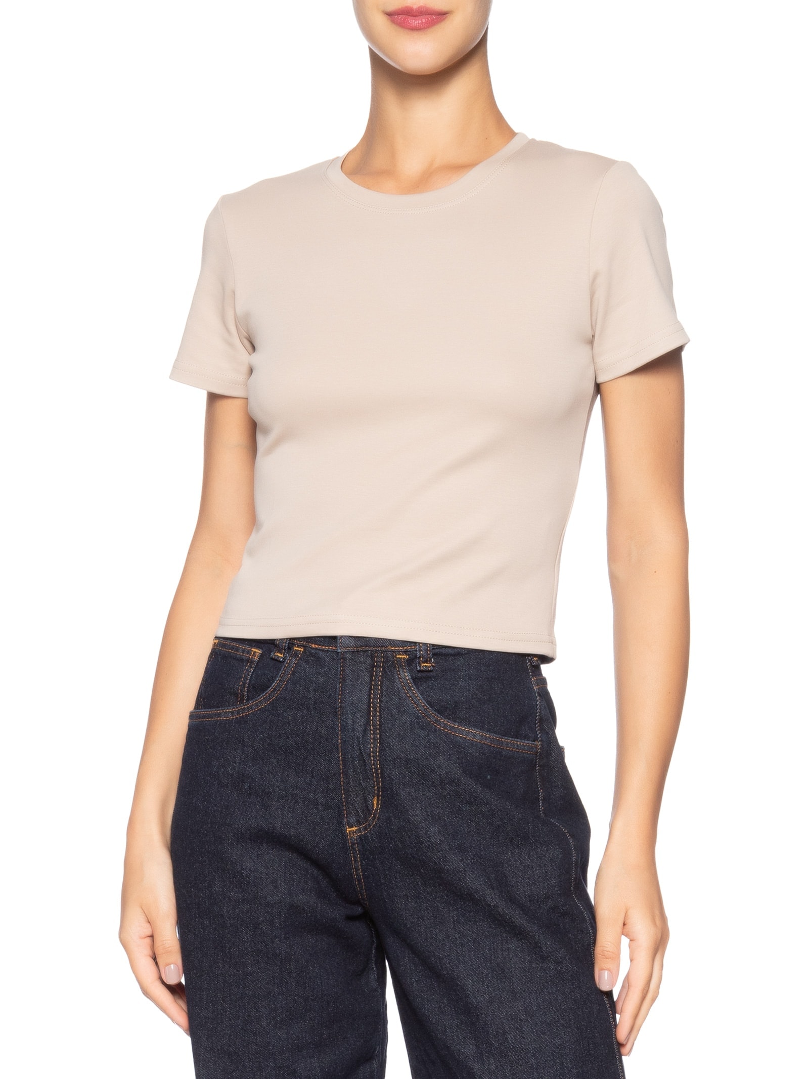 Camiseta Feminina Lisa Mc Bege Basiq