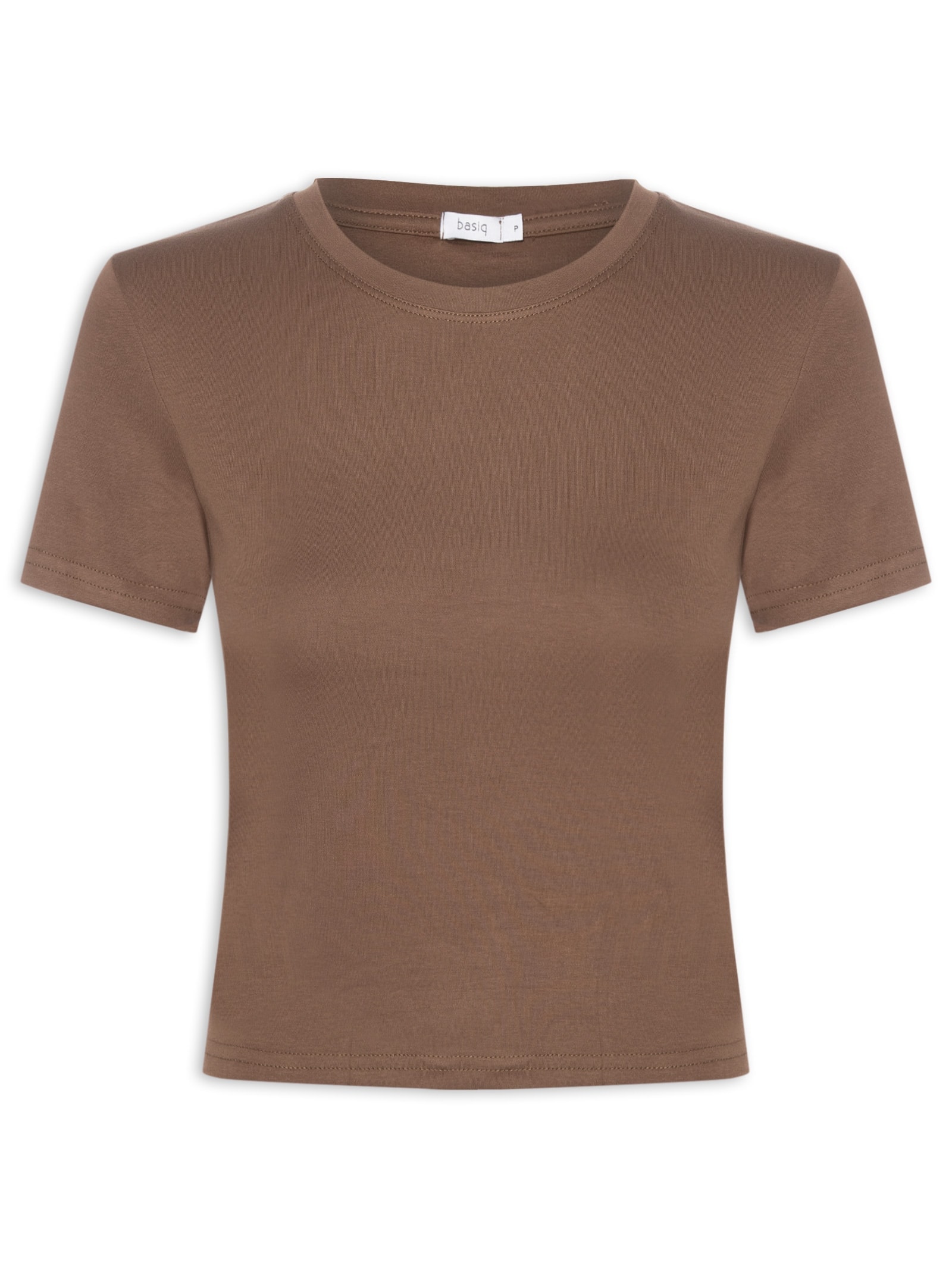Camiseta Feminina Lisa Mc Marrom Basiq