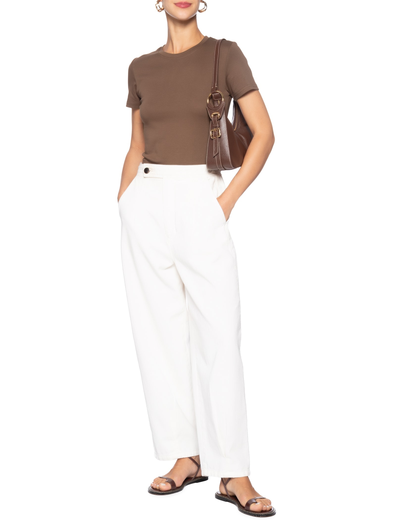 Camiseta Feminina Lisa Mc Marrom Basiq