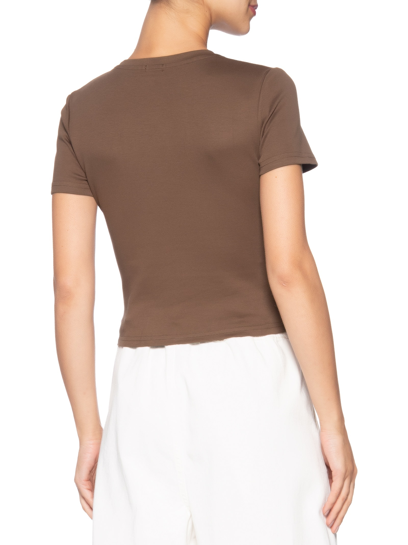 Camiseta Feminina Lisa Mc Marrom Basiq