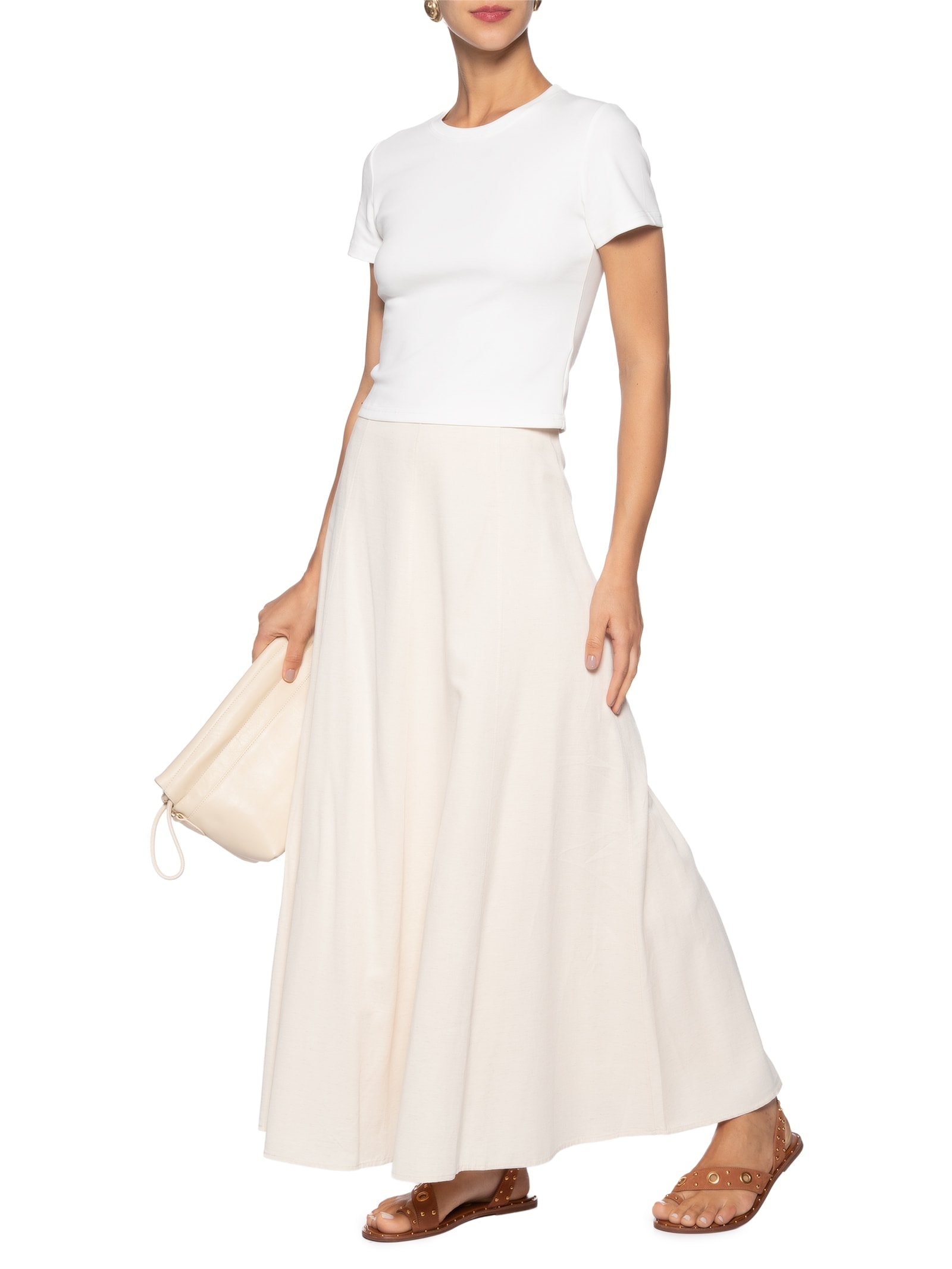 Camiseta Feminina Lisa Mc Off White Basiq