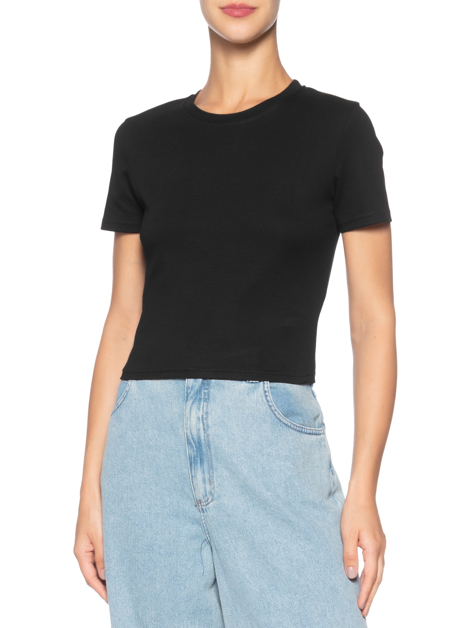 Camiseta Feminina Lisa Mc Preto Basiq