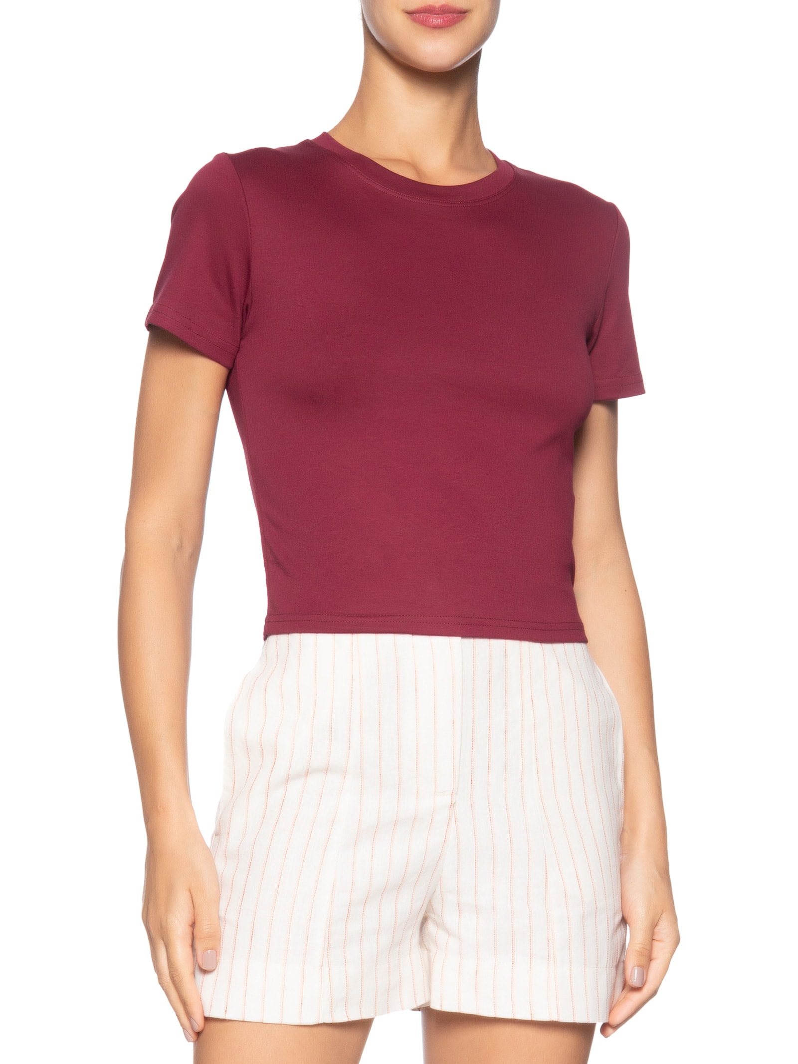 Camiseta Feminina Lisa Mc Vinho Basiq