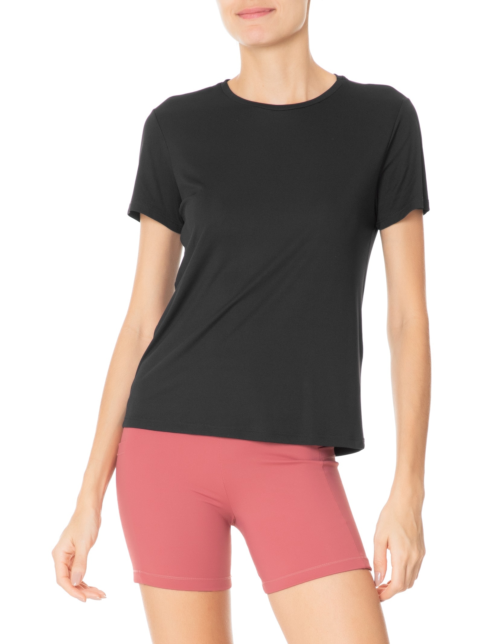 Camiseta Feminina Lisa Preto Hering Sports